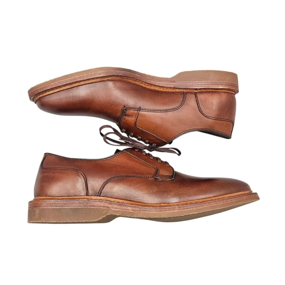 Allen Edmonds Men's Size 11 D US NWOB Walker Brown Leather Oxfords Derby Shoes